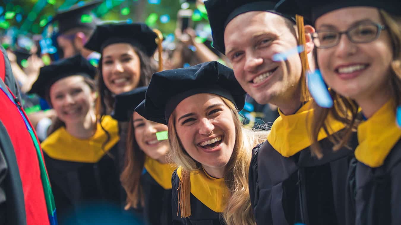 Regent University graduates on commencement day.