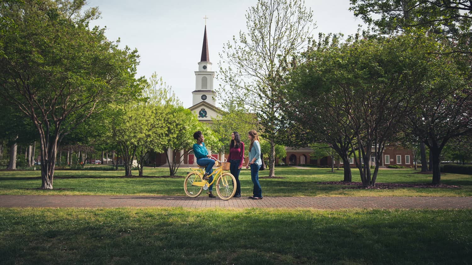 Students at Regent University's campus in Virginia Beach, VA 23464.