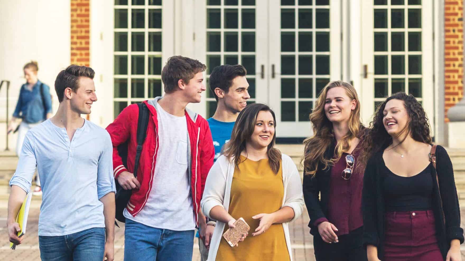 Students at Regent, a university that offers various scholarships for college freshmen.