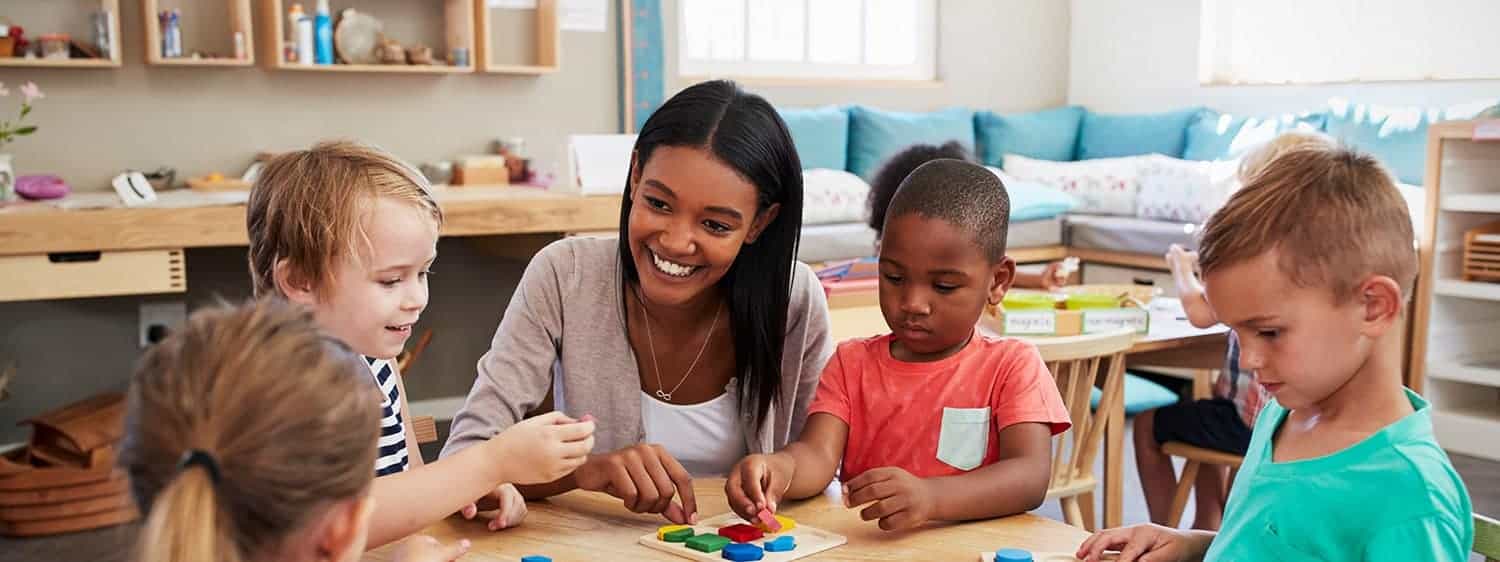 A teacher in an early childhood education class.