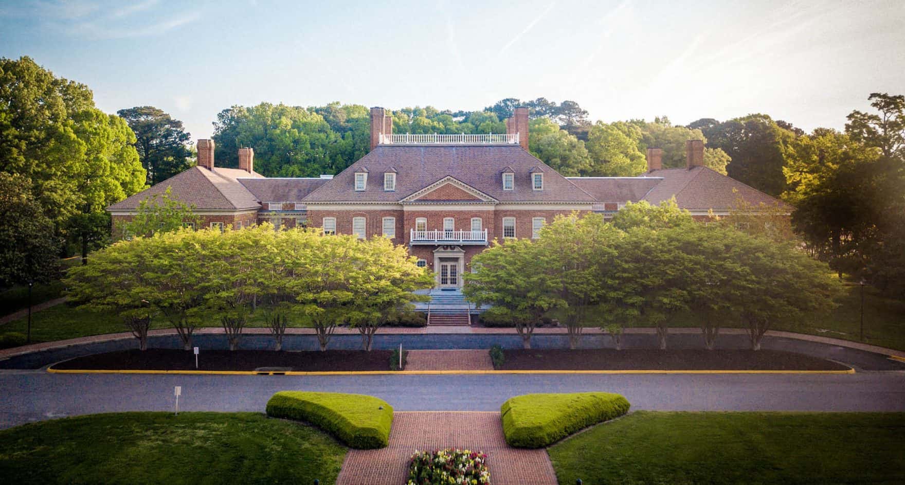 A building on Regent University's campus in Virginia Beach, VA 23464.