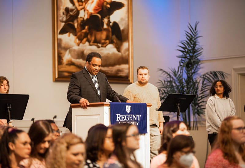 Steve Green Hobby Lobby President speaks at Regent University