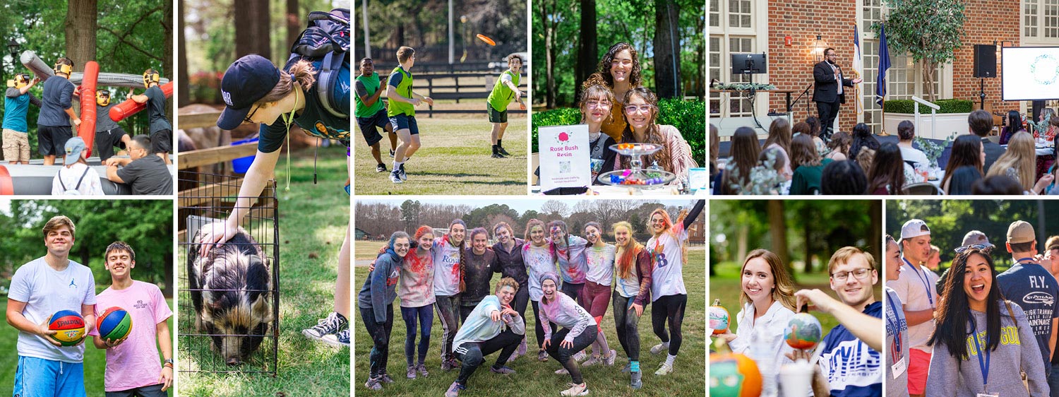 A collage of student life at Regent University Virginia Beach.