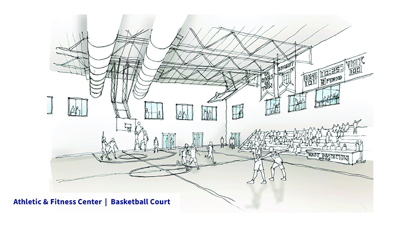 Rendering for the New Athletic Center